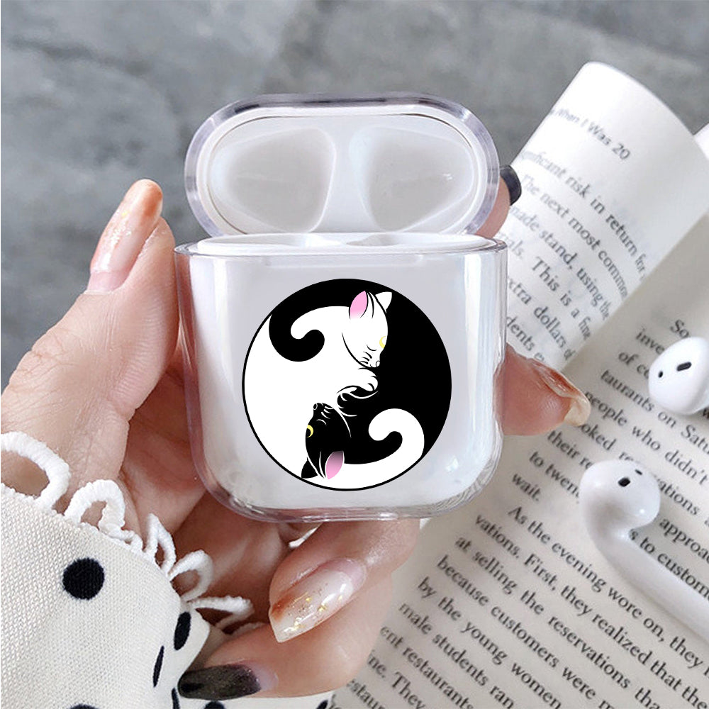 Luna Yin and Yang Protective Clear Case Cover For Apple Airpods