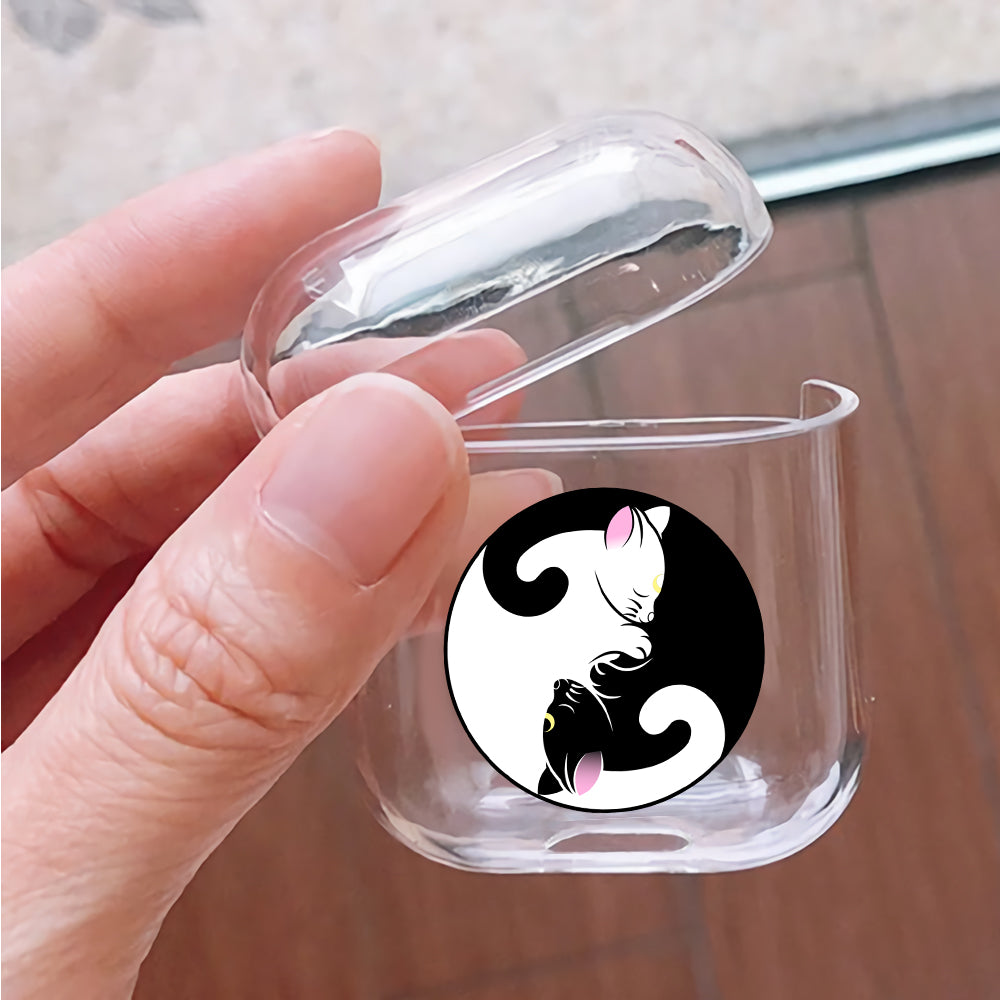 Luna Yin and Yang Protective Clear Case Cover For Apple Airpods
