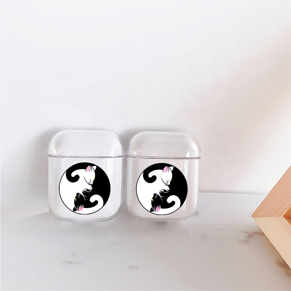 Luna Yin and Yang Protective Clear Case Cover For Apple Airpods