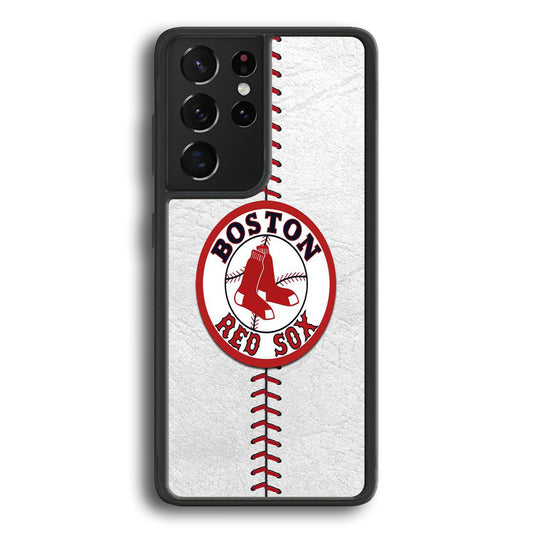 MLB Boston Red Sox Ball Skin Samsung Galaxy S21 Ultra Case - Ezzystore