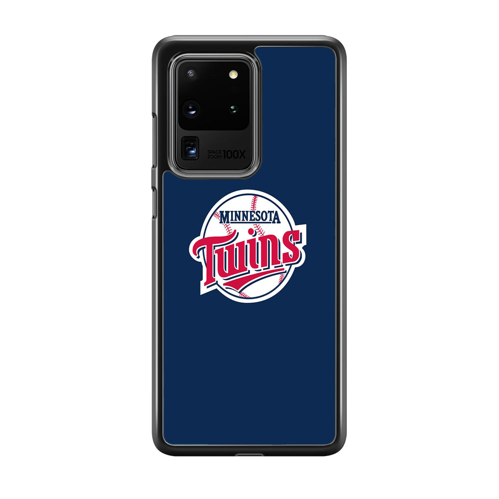 MLB Minnesota Twins Logo Blue Samsung Galaxy S20 Ultra Case