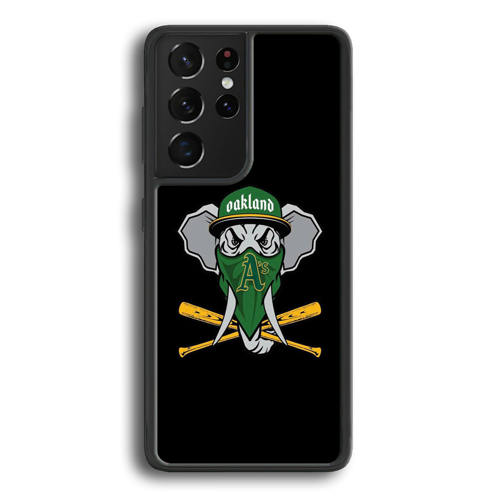 MLB  Oakland Athletics Elephant Logo Samsung Galaxy S21 Ultra Case - Ezzystore
