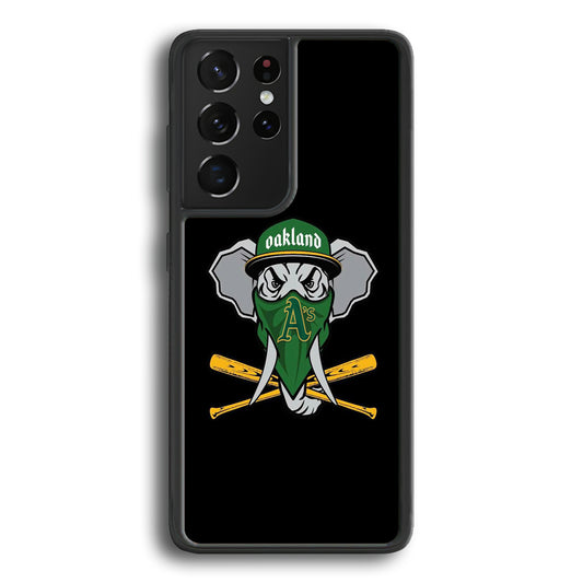 MLB  Oakland Athletics Elephant Logo Samsung Galaxy S21 Ultra Case - Ezzystore
