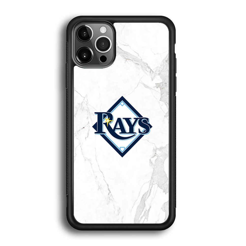 MLB Rays Logo Marble iPhone 12 Pro Case