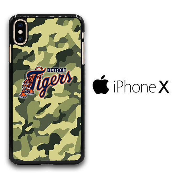 MLB Detroit Tigers Camo Green iPhone X Case