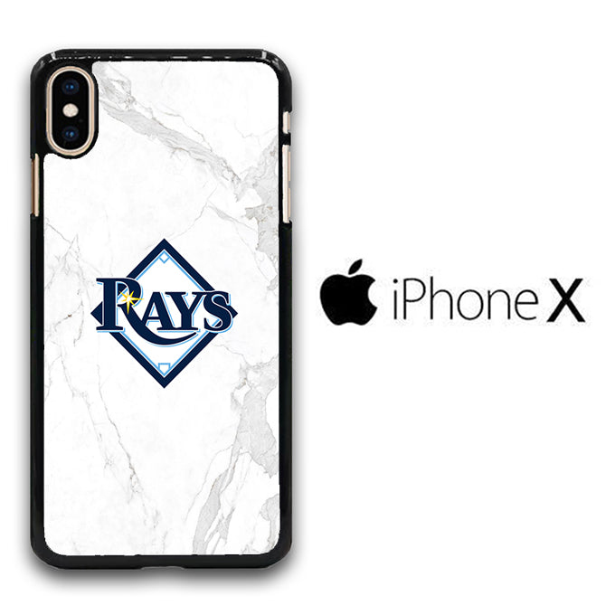 MLB Rays Logo Marble iPhone X Case