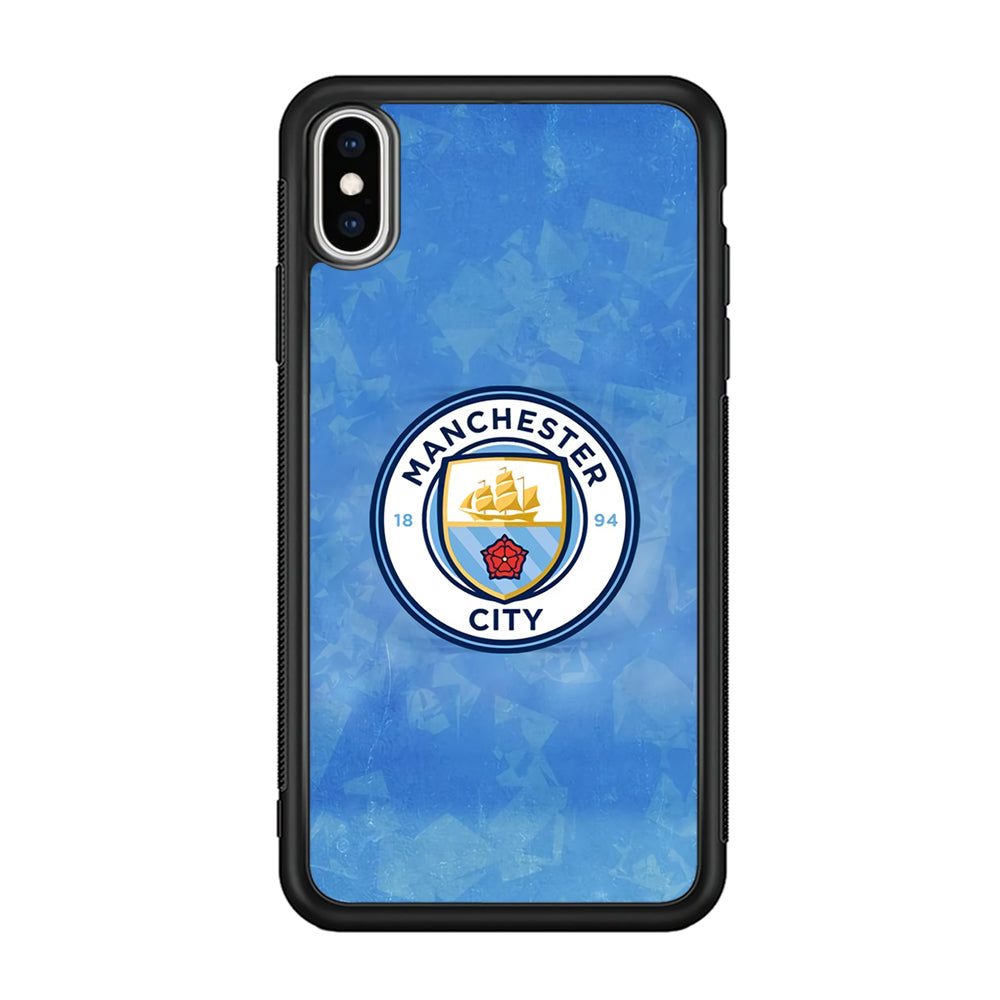 Manchester City Blue Abstract iPhone XS Case