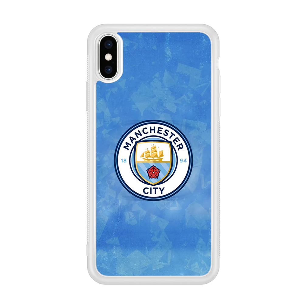 Manchester City Blue Abstract iPhone XS Case