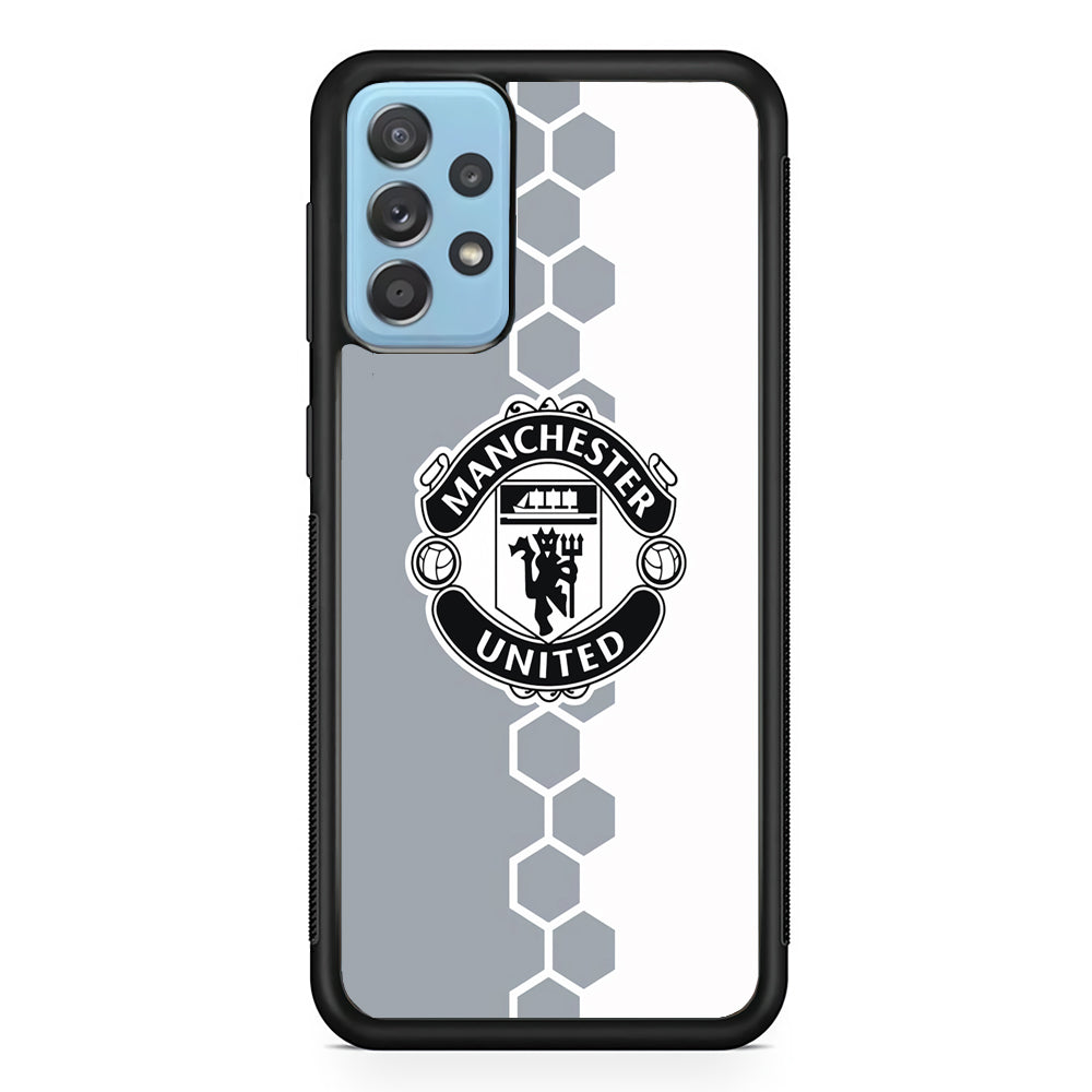Manchester United Hexagon Pattern Samsung Galaxy A52 Case