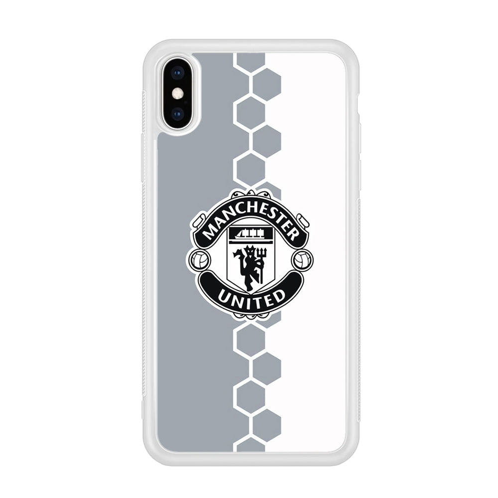 Manchester United Hexagon Pattern iPhone XS Case
