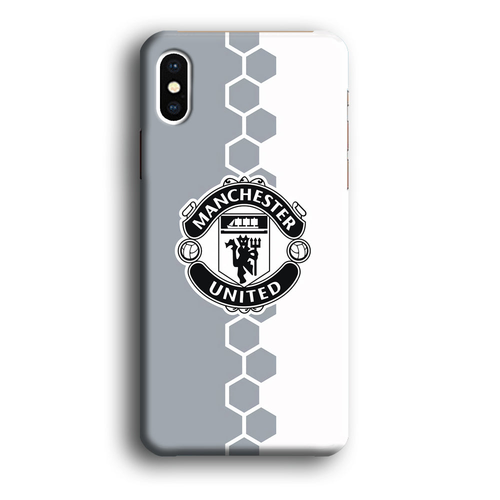 Manchester United Hexagon Pattern iPhone XS Case