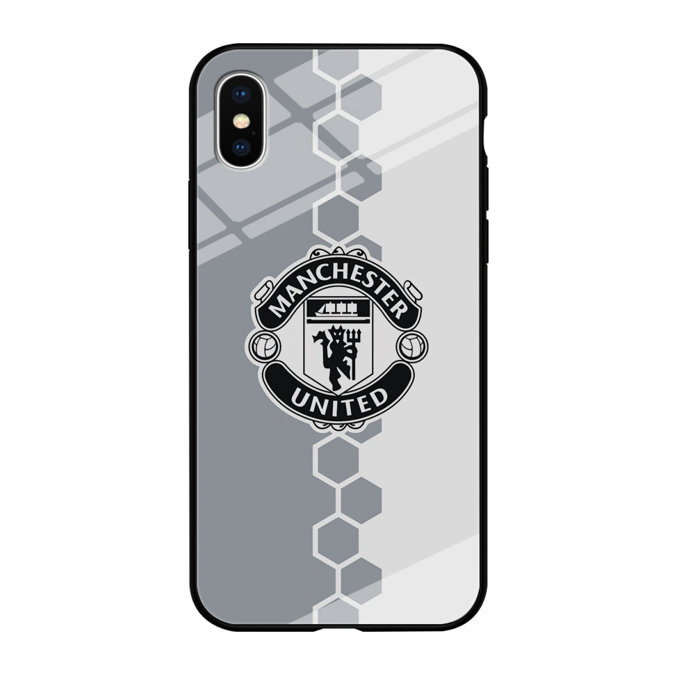 Manchester United Hexagon Pattern iPhone XS Case