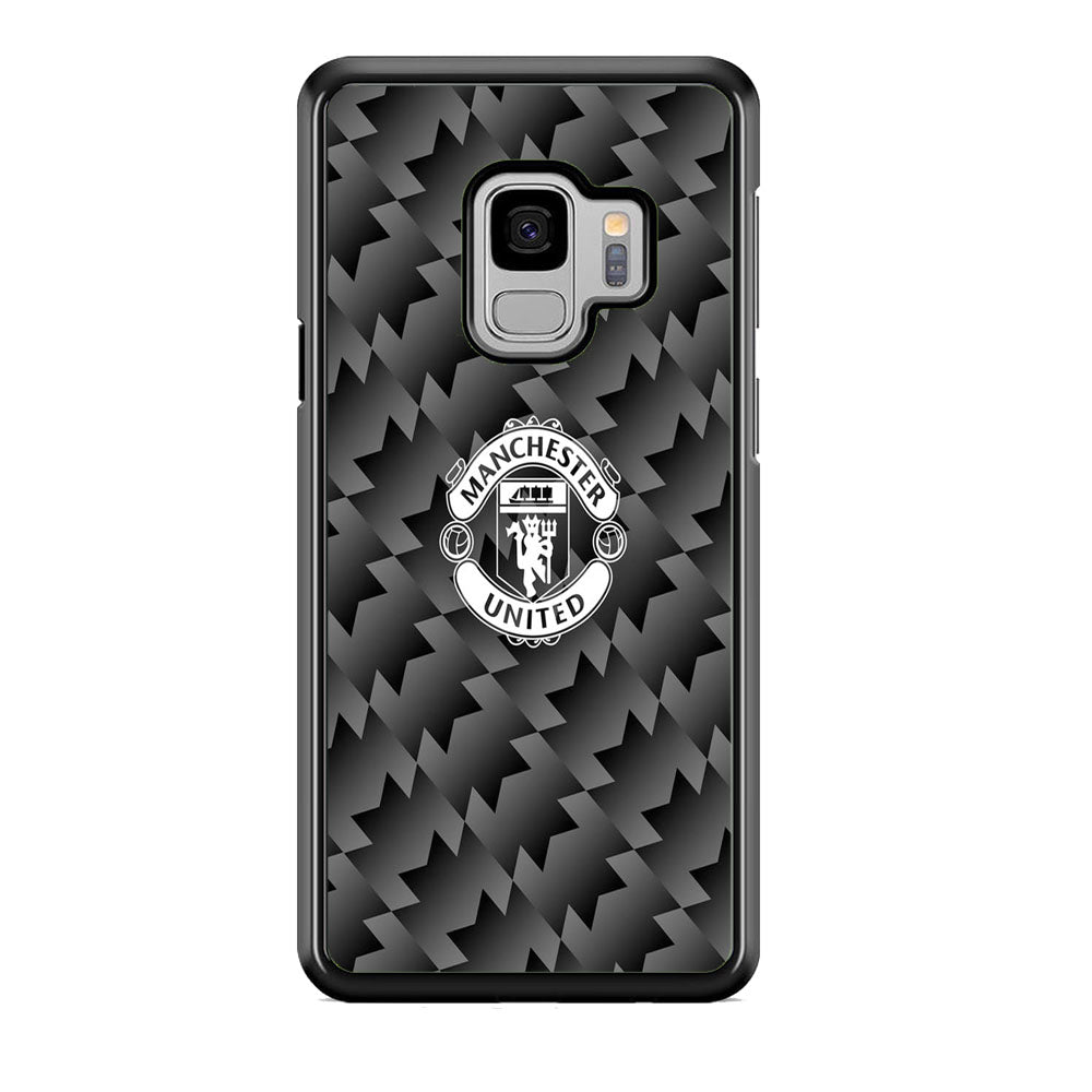 Manchester United Black Carbon Logo Samsung Galaxy S9 Case