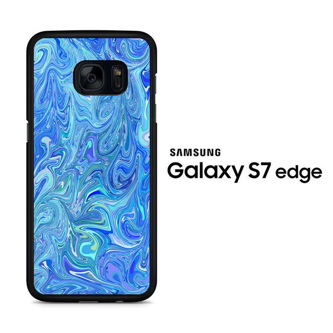 Marble Blue 001 Samsung Galaxy S7 Edge Case