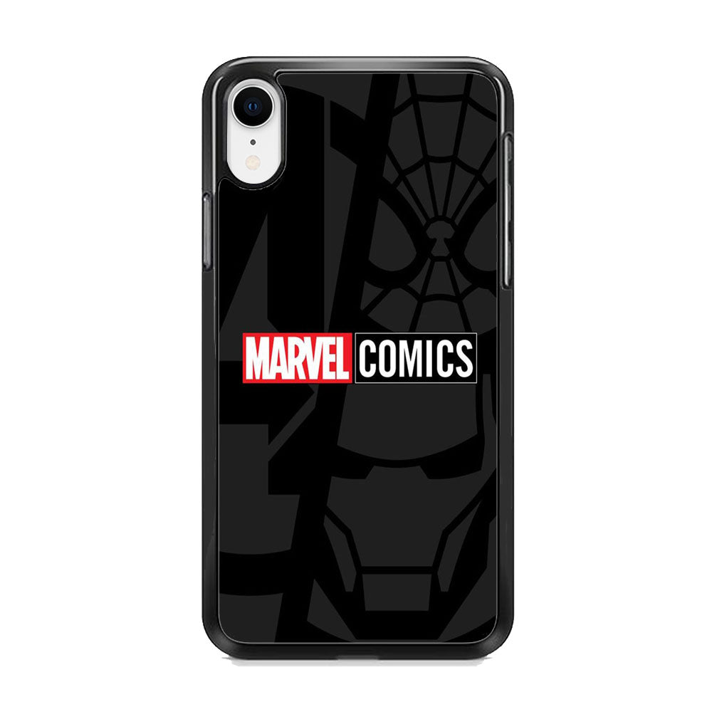 Marvel Comics Logo Grey Wallpaper iPhone XR Case