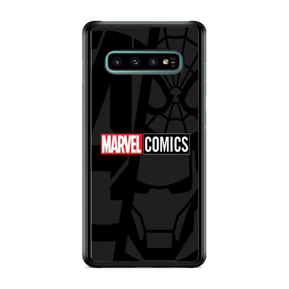 Marvel Comics Logo Grey Wallpaper Samsung Galaxy S10 Case