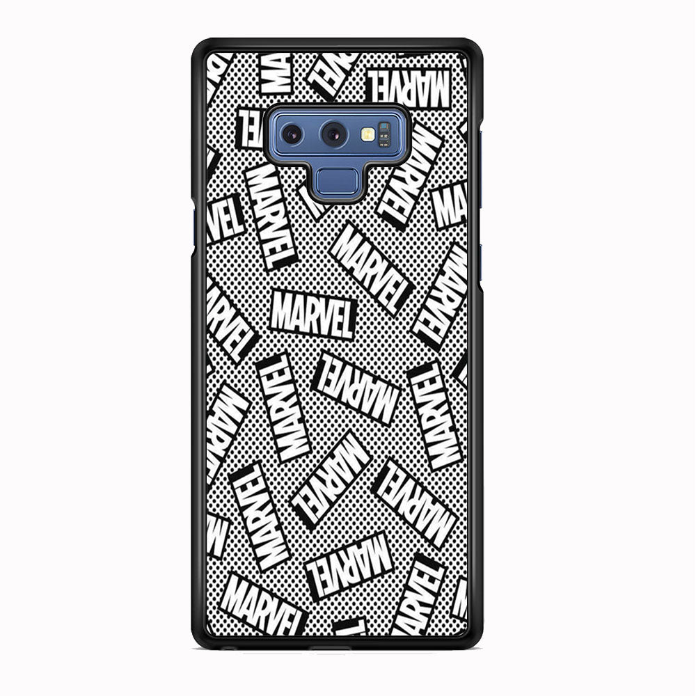 Marvel Logo Black White Polka Dots Samsung Galaxy Note 9 Case