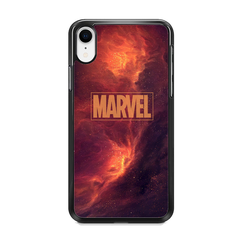 Marvel Logo Sunset Nebula Galaxy iPhone XR Case