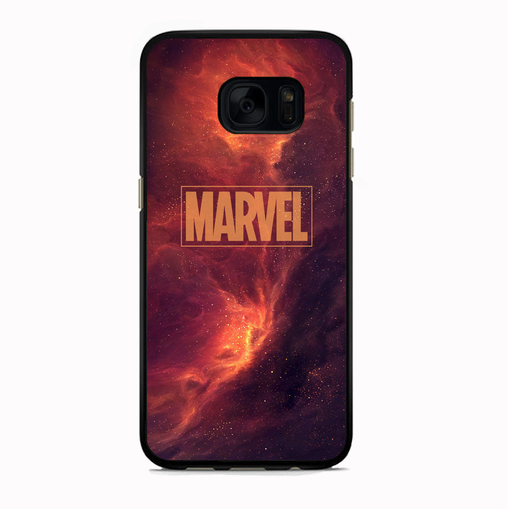 Marvel Logo Sunset Nebula Galaxy Samsung Galaxy S7 Edge Case