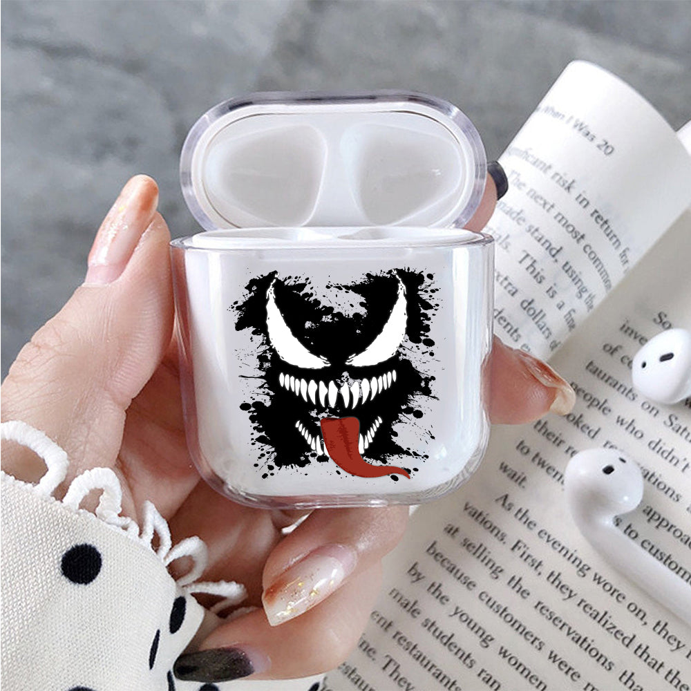 Marvel Venom Head Splash Slime Protective Clear Case Cover For Apple Airpods