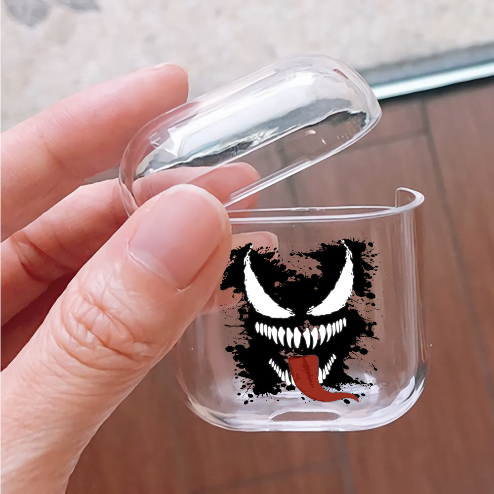 Marvel Venom Head Splash Slime Protective Clear Case Cover For Apple Airpods