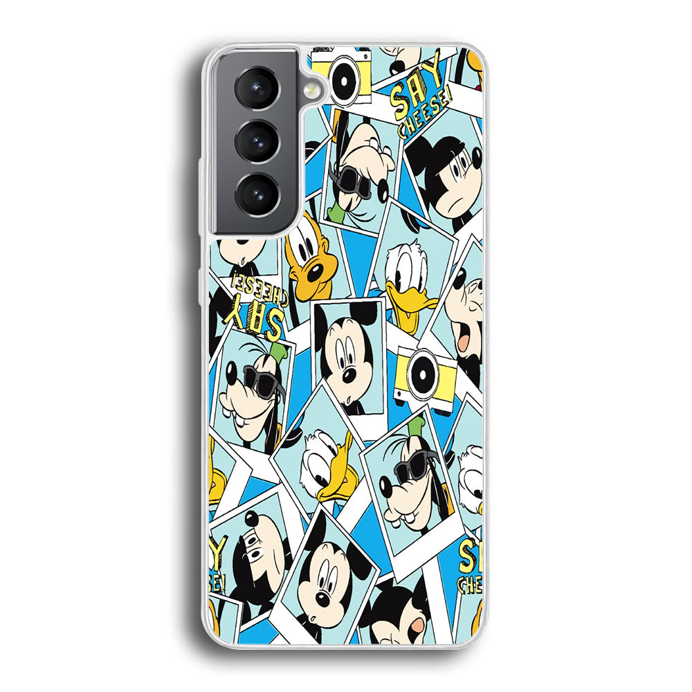 Mickey Family Photo In Frame Samsung Galaxy S21 Plus Case