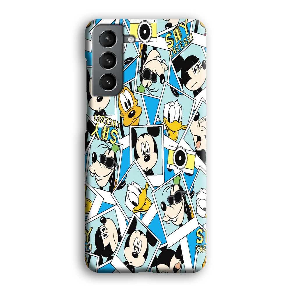 Mickey Family Photo In Frame Samsung Galaxy S21 Plus Case