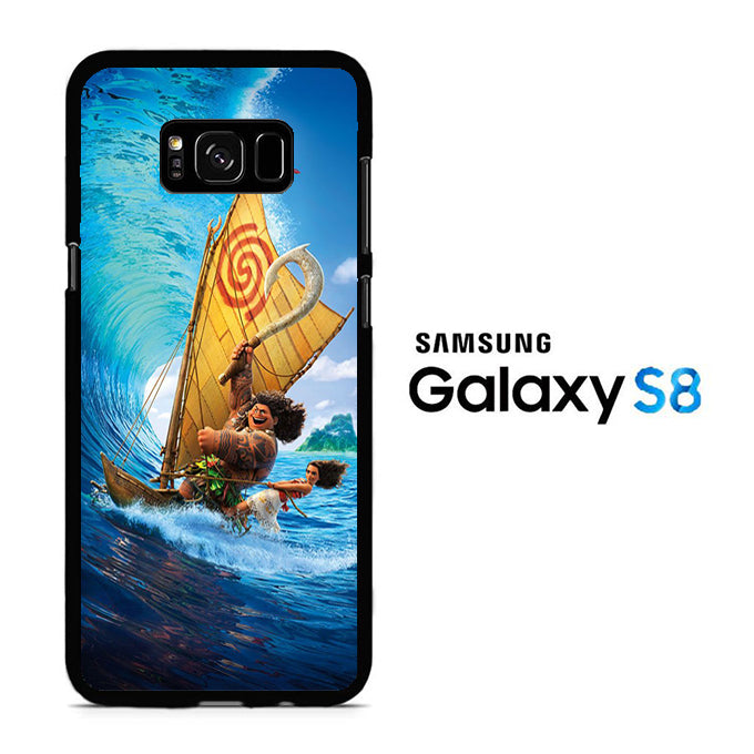 Moana Waves Surfing With Boat Samsung Galaxy S8 Case