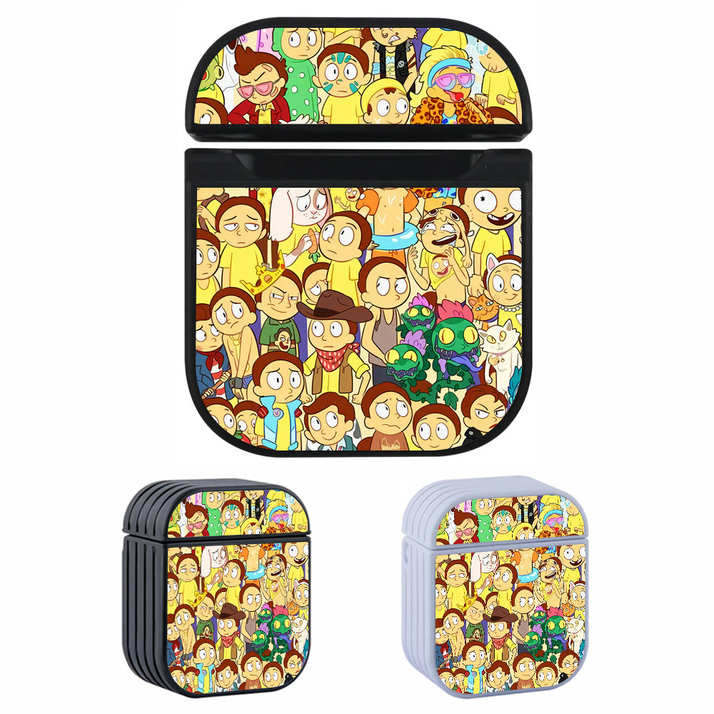 Morty Doodle Hard Plastic Case Cover For Apple Airpods
