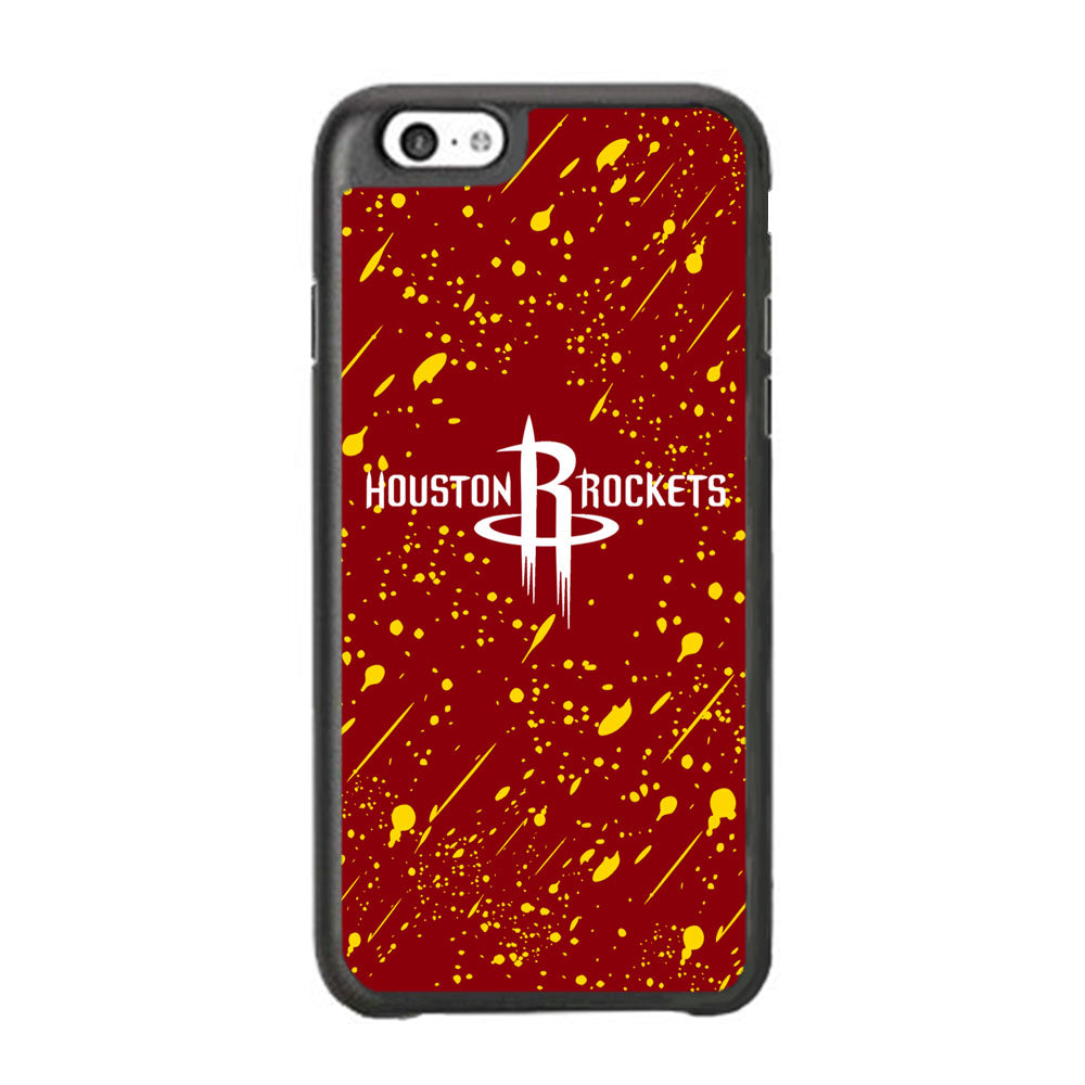 NBA Houston Rocket Logo Maroon Splash Yellow Paint iPhone 6 | 6s Case