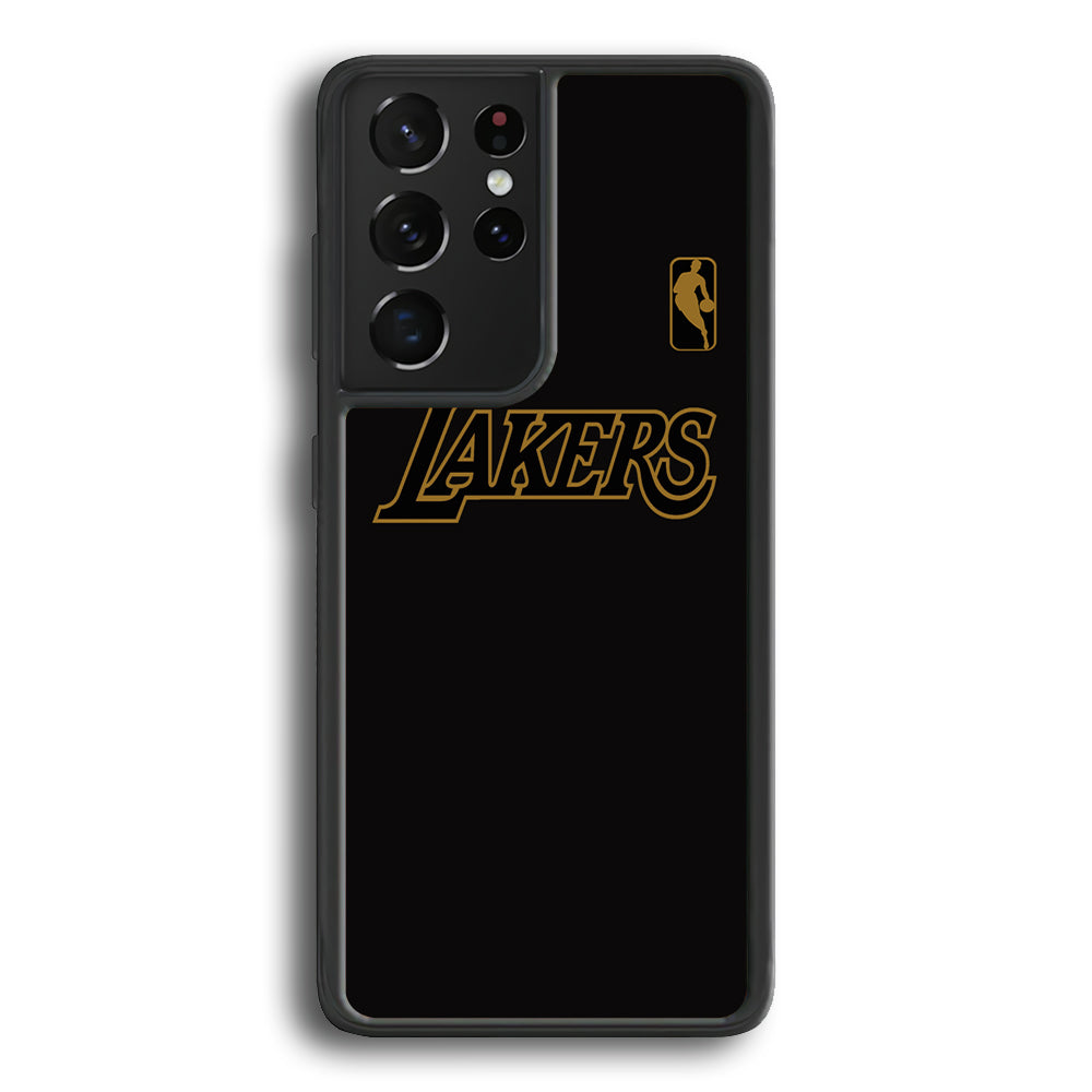 NBA Los Angeles Lakers Space Grey Nike Gold Logo Samsung Galaxy S21 Ultra Case - Ezzystore