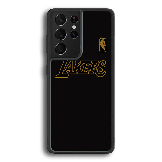 NBA Los Angeles Lakers Space Grey Nike Gold Logo Samsung Galaxy S21 Ultra Case - Ezzystore