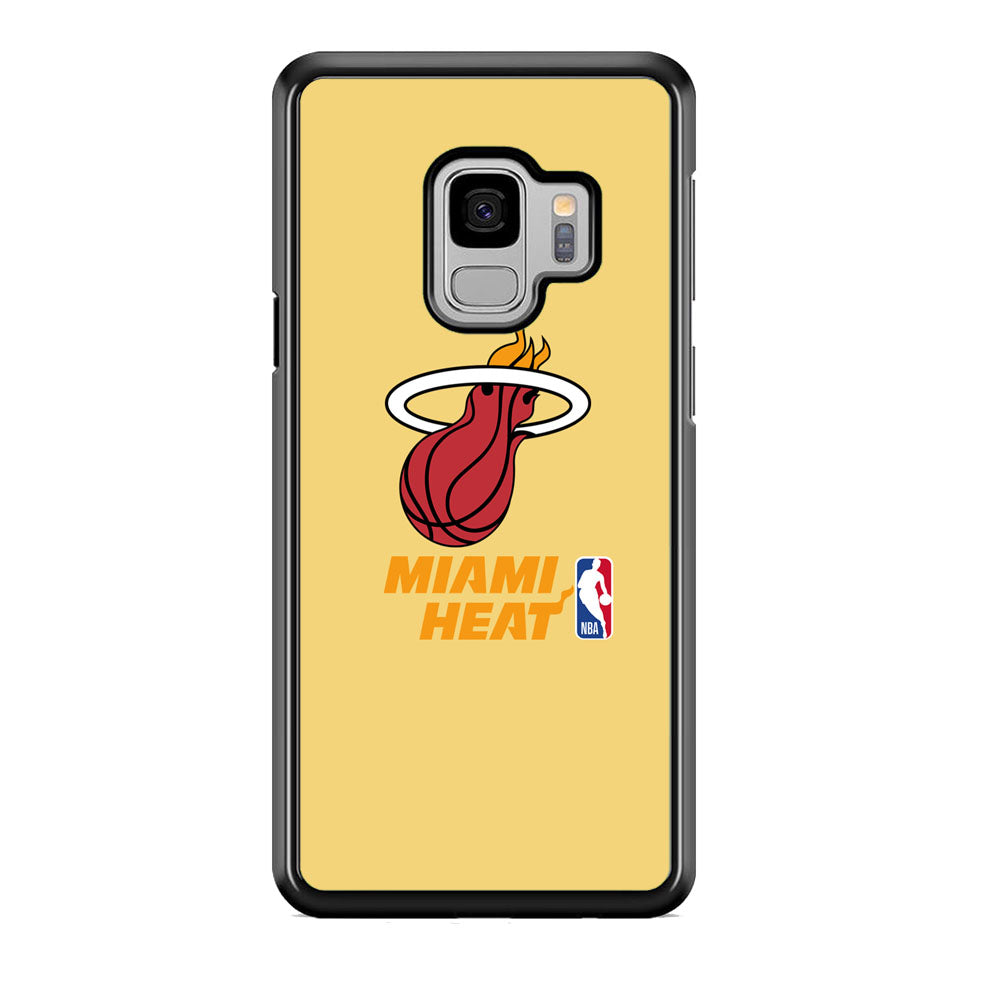 NBA Miami Heat Latte Colour Logo Samsung Galaxy S9 Case