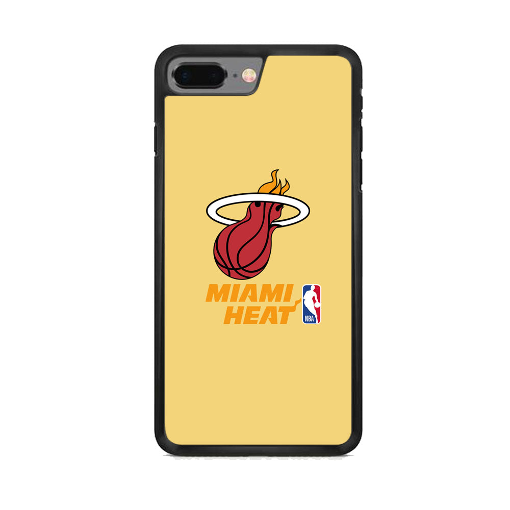 NBA Miami Heat Latte Colour Logo iPhone 8 Plus Case