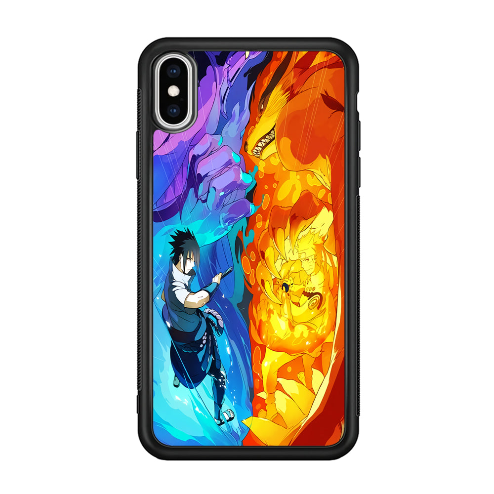 Naruto VS Sasuke Great fight iPhone XS Case