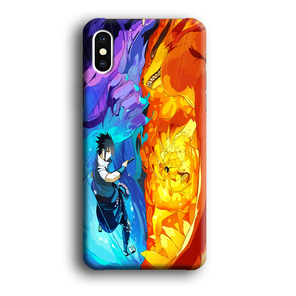 Naruto VS Sasuke Great fight iPhone XS Case
