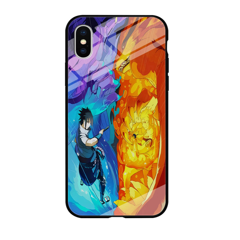 Naruto VS Sasuke Great fight iPhone XS Case
