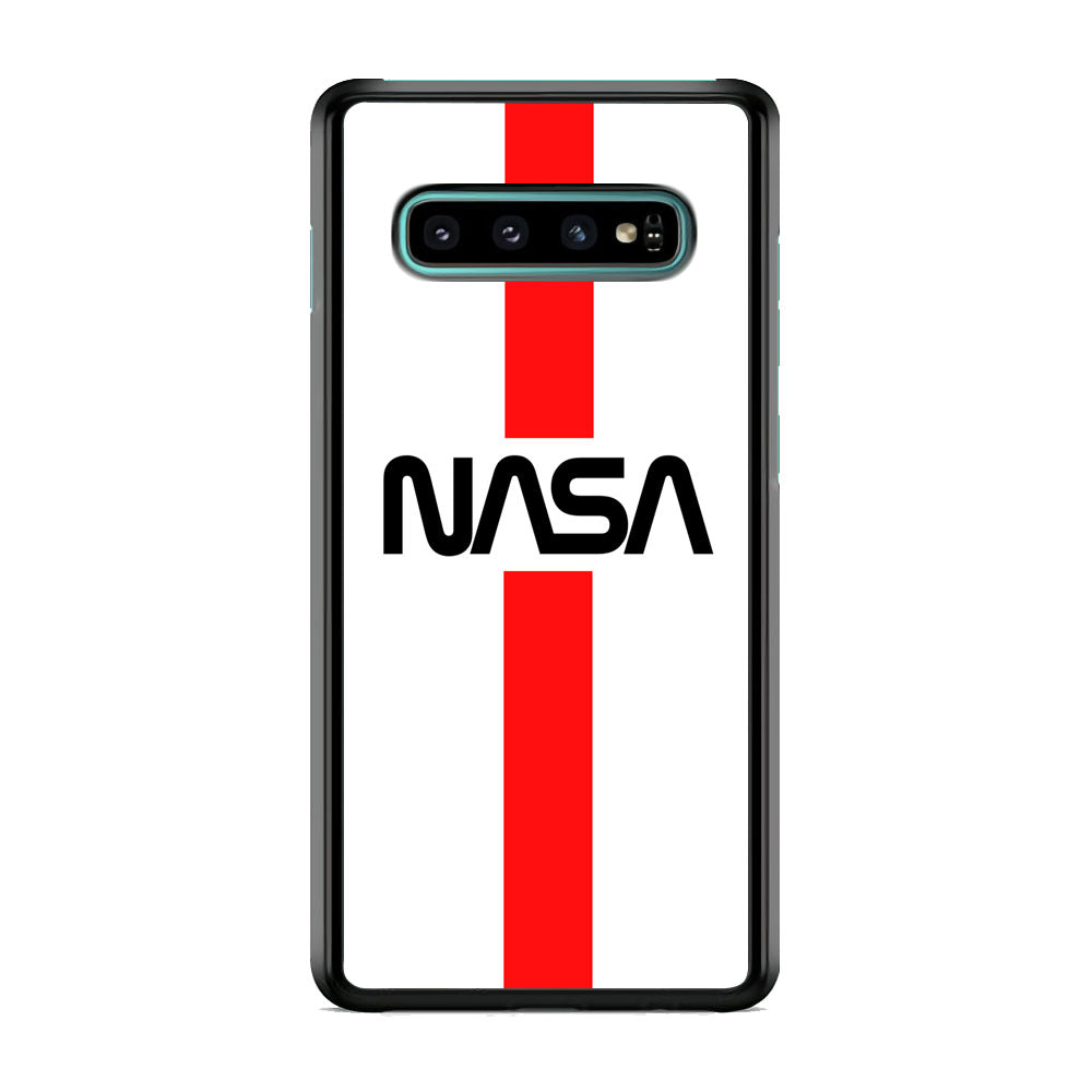 Nasa White Stripe Red Samsung Galaxy S10 Plus Case