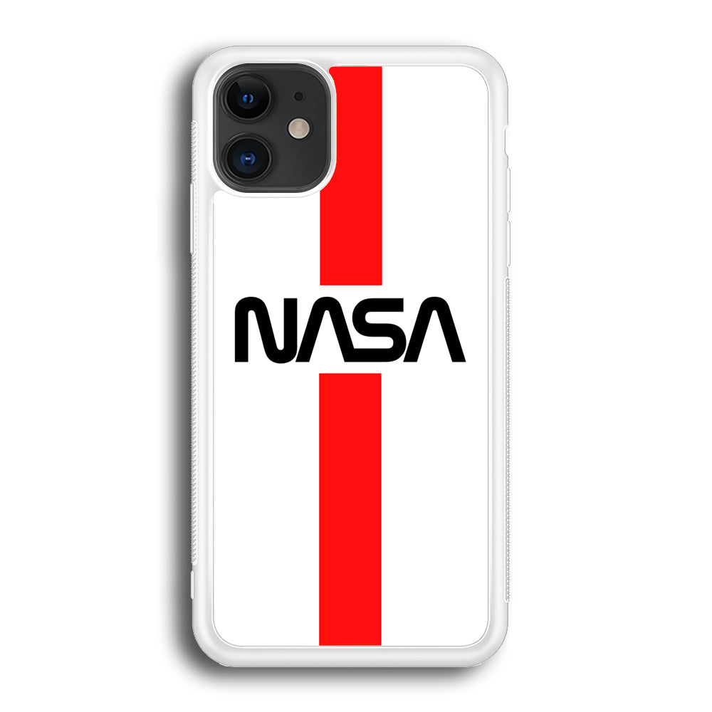 Nasa White Stripe Red iPhone 12 Case