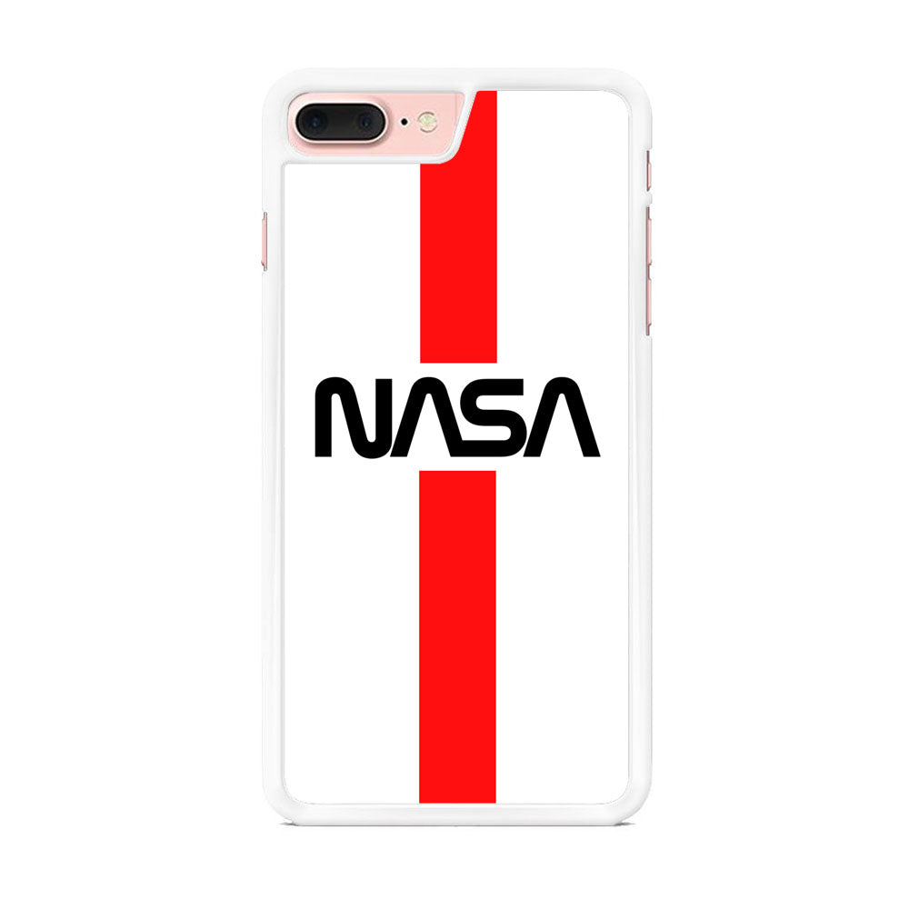 Nasa White Stripe Red iPhone 8 Plus Case