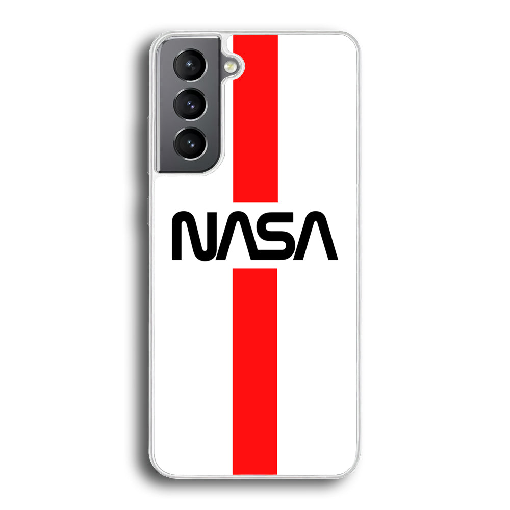 Nasa White Stripe Red Samsung Galaxy S21 Plus Case