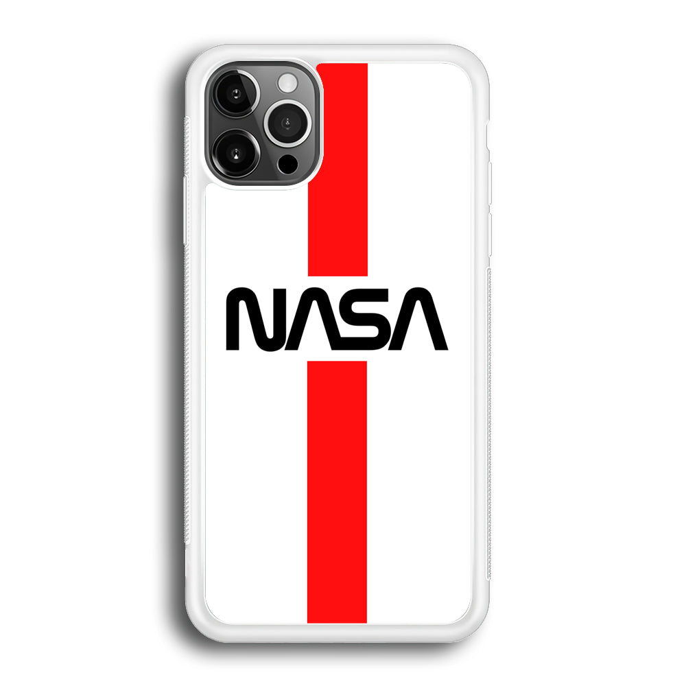 Nasa White Stripe Red iPhone 12 Pro Case