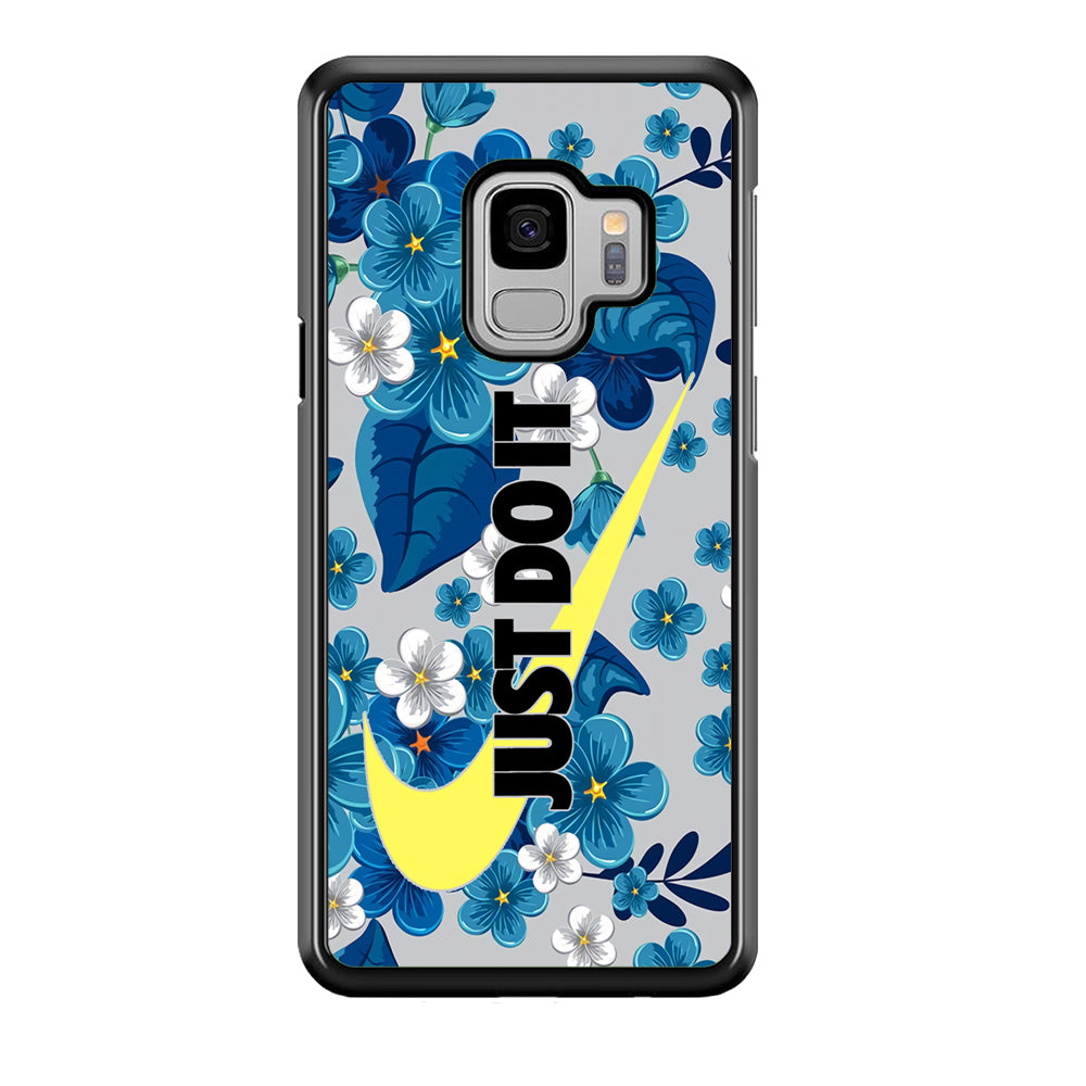 Nike Blue Flowers Just Do It Samsung Galaxy S9 Case