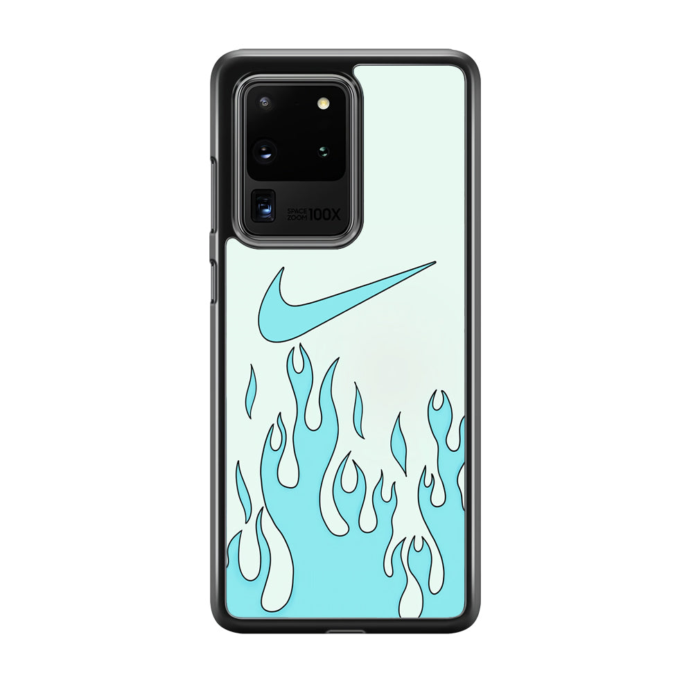 Nike Logo Fire Blue Samsung Galaxy S20 Ultra Case