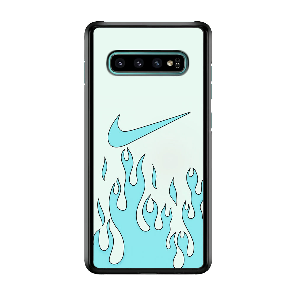 Nike Logo Fire Blue Samsung Galaxy S10 Plus Case