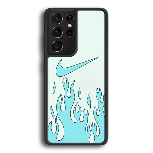 Nike Logo Fire Blue Samsung Galaxy S21 Ultra Case - Ezzystore