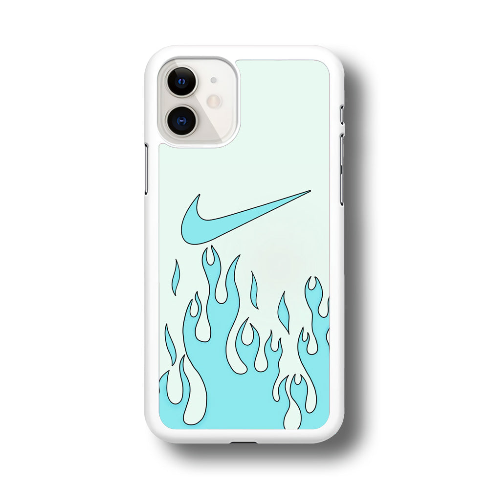Nike Logo Fire Blue iPhone 11 Case