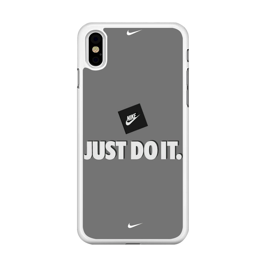 Nike Word Grey iPhone Xs Case