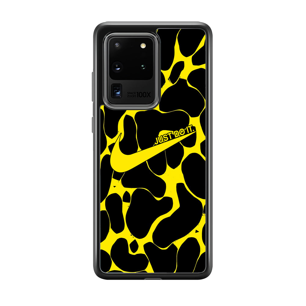 Nike Yellow Pattern Just Do It Samsung Galaxy S20 Ultra Case