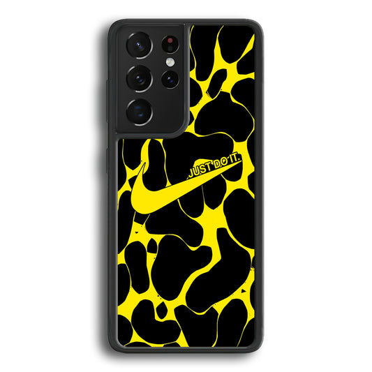 Nike Yellow Pattern Just Do It Samsung Galaxy S21 Ultra Case - Ezzystore